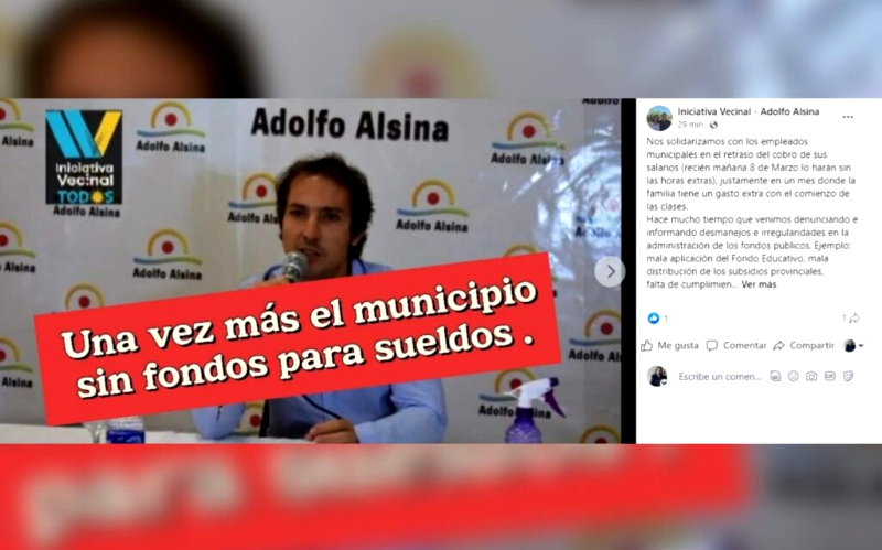 Atraso en el pago de sueldo de Municipales: «aquí se ha llegado a un límite» criticaron desde Iniciativa Vecinal