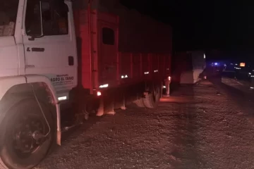 Un hombre de Quenumá volcó el acoplado de un camión cerealero en la ruta 33