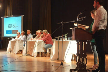 Debate 2023 en Rivera: Los candidatos expusieron sus ideas en el C.C.I.