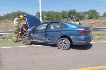 Despiste y choque en ruta 18 y 35