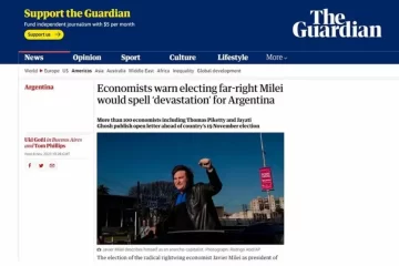 The Guardian: más de 100 economistas de renombre advirtieron que si gana Milei habrá devastación económica y caos social