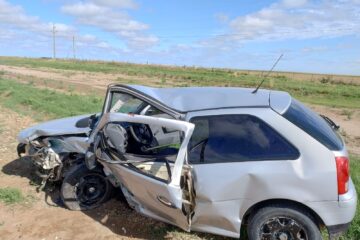 Violento choque frontal en ruta 18, entre Macachín y Doblas: Dos personas heridas