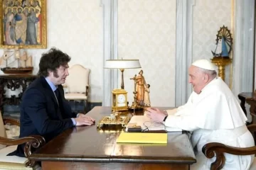 Francisco se reunió con Milei por más de una hora en el Vaticano