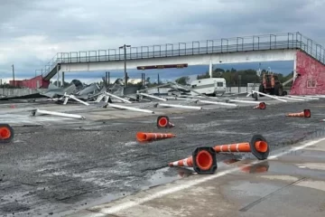 El tornado destruyó gran parte del autódromo de 9 de Julio
