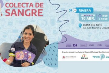 Rivera: El miércoles 10 se hará una colecta de sangre en Usina del Arte