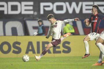 El carhuense Bruno Cabrera debutó en la Primera de Lanús en el empate con San Lorenzo