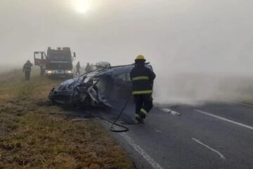 Dos personas murieron en un triple choque en ruta 3