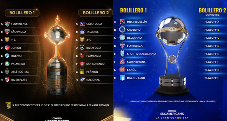 Sortean los octavos de final de la Libertadores y la fase final de Sudamericana Sortean los octavos de final de la Libertadores y la fase final de Sudamericana