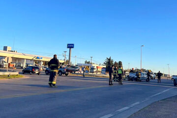 Choque en el acceso a la estación de Servicio YPF de Pigüé