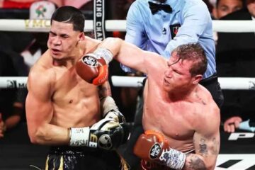 Canelo Álvarez venció a Berlanga y retuvo los títulos de campeón supermediano