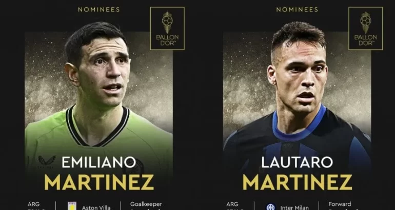 Dibu Martínez y Lautaro Martínez, candidatos al Balón de Oro: todos los nominados Dibu Martínez y Lautaro Martínez, candidatos al Balón de Oro: todos los nominados