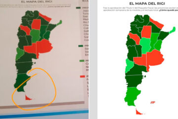 Polémica por un mapa de Argentina sin las Malvinas en un acto oficial