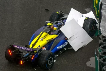 Colapinto puso en duda su participación en la carrera del GP de Brasil tras su choque en la clasificación