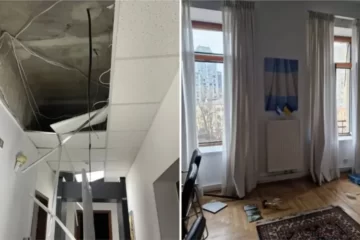 Un ataque de Rusia sobre Kiev dañó la embajada argentina Un ataque de Rusia sobre Kiev dañó la embajada argentina