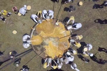 Pigüé festeja una nueva edición de la tradicional Omelette Gigante