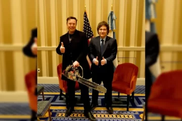 Milei se encontró con Elon Musk y le regaló una motosierra