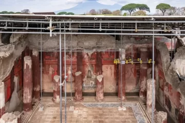 Impresionante hallazgo: Encuentran en Pompeya una sala de banquetes con un enorme fresco dionisíaco
