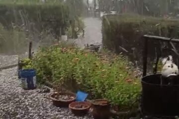 Un temporal de lluvia y granizo se hizo sentir fuerte en la región Un temporal de lluvia y granizo se hizo sentir fuerte en la región