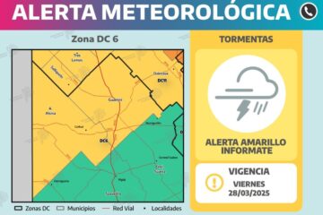 Alerta Amarilla por tormentas en Adolfo Alsina y la región
