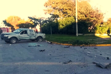 Choque entre dos camionetas en Guatraché dejó dos personas heridas