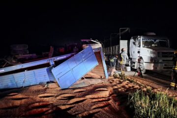 Accidente en la Ruta 33: dos camiones involucrados y operativo conjunto entre cuarteles de bomberos