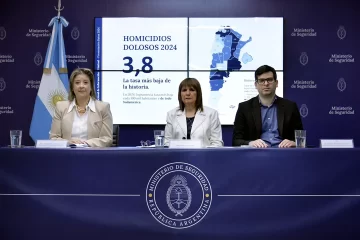 Bullrich anunció que en 2024 se registró la tasa de homicidios más baja de la historia del país