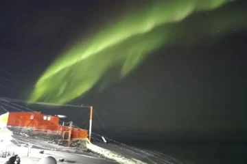 Así se vieron las auroras australes en la Antártida