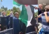 Un hombre con una bandera palestina intentó agredir a Javier Milei en Israel
