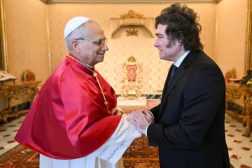 El papa León XIV recibió a Milei en el Vaticano