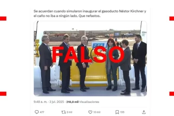 Una desinformación que vuelve: el gasoducto ex Néstor Kirchner en Salliqueló no fue una “simulación”, opera desde agosto de 2023