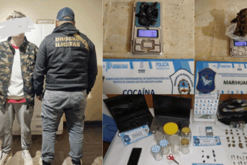 Tras una denuncia anónima, detienen a un joven en Rivera por venta de drogas