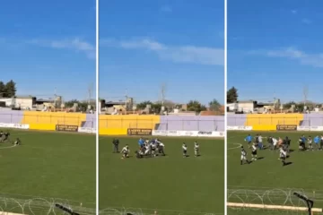 Juegos Bonaerenses: El partido de fútbol entre Bahía y Huanguelén terminó a los golpes