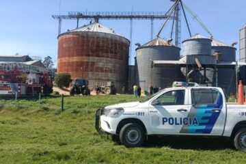 Balcarce: dramático rescate de un operario atrapado en un silo