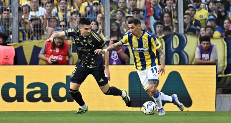 Por Battaglia y un golazo olímpico de Di María, Central y Boca igualaron en Rosario Por Battaglia y un golazo olímpico de Di María, Central y Boca igualaron en Rosario