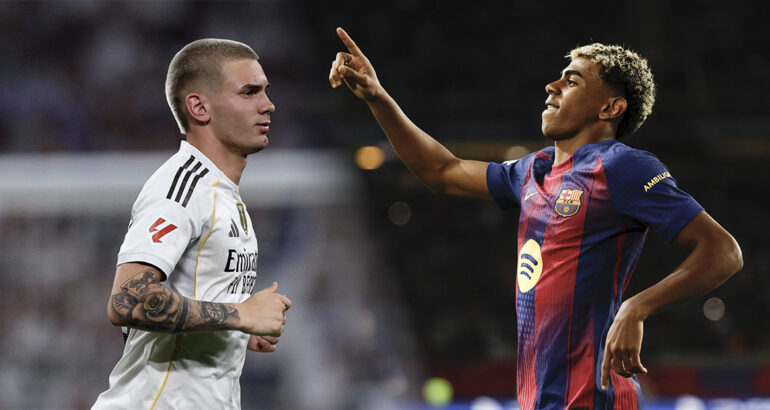 Real Madrid y Barcelona juegan el derby por LaLiga de España Real Madrid y Barcelona juegan el derby por LaLiga de España