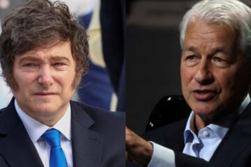 Milei y Luis Caputo se reúnen con el CEO de JP Morgan en medio de las negociaciones por la ayuda financiera a la Argentina
