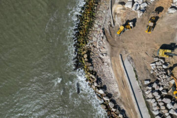Avanzan las obras de la defensa costera en Pehuen Co