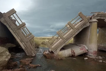 Se desplomó el puente que une Arroyo Venado con Carhué Se desplomó el puente que une Arroyo Venado con Carhué