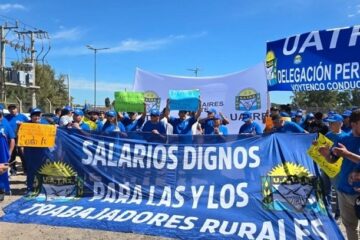 UATRE protestó en Expoagro contra la reforma laboral y denunció salarios por debajo de la canasta básica