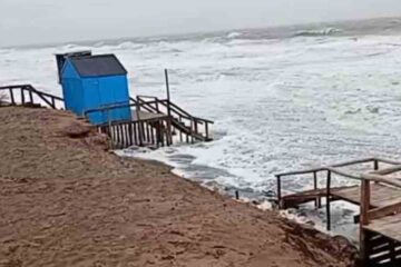 Sudestada en Monte Hermoso y Pehuen Co por los intensos vientos