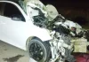 Ruta 35: un auto impactó contra un ternero y sufrió graves daños