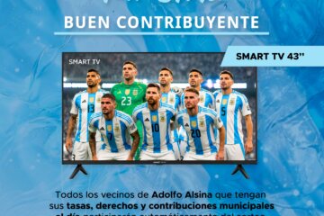 Adolfo Alsina lanzó el programa «Buen Contribuyente Mundial 2026» con el sorteo de un Smart TV Adolfo Alsina lanzó el programa «Buen Contribuyente Mundial 2026» con el sorteo de un Smart TV