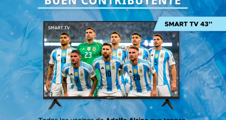 Adolfo Alsina lanzó el programa «Buen Contribuyente Mundial 2026» con el sorteo de un Smart TV Adolfo Alsina lanzó el programa «Buen Contribuyente Mundial 2026» con el sorteo de un Smart TV