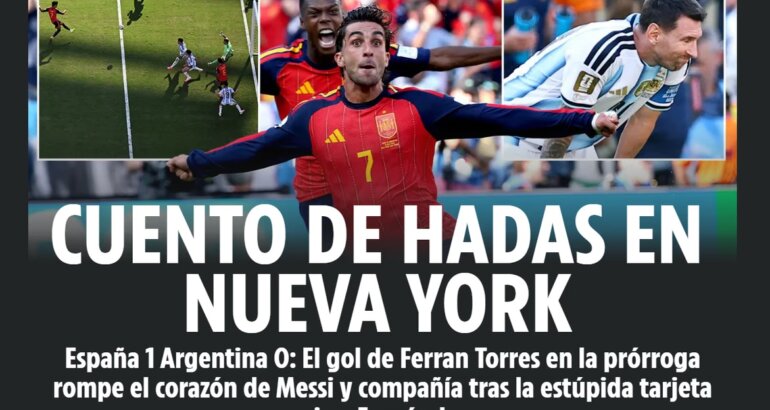 Los medios del mundo reflejaron la victoria española y pusieron el foco en Messi Los medios del mundo reflejaron la victoria española y pusieron el foco en Messi