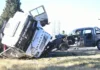Violento choque frontal entre un camión y una camioneta en la Ruta Nacional 5 Violento choque frontal entre un camión y una camioneta en la Ruta Nacional 5
