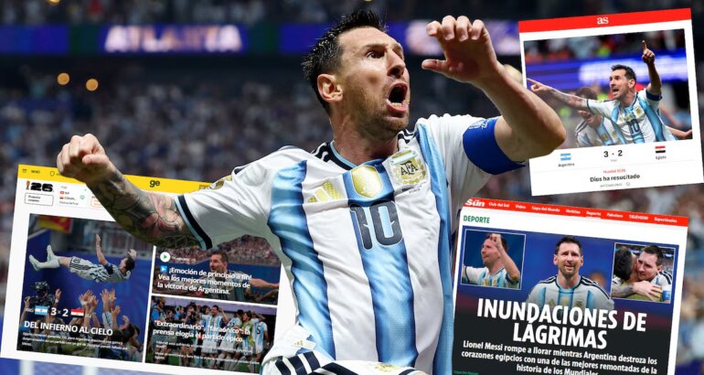 “Dios ha resucitado”: las repercusiones de los medios del mundo tras la remontada de Argentina ante Egipto en el Mundial “Dios ha resucitado”: las repercusiones de los medios del mundo tras la remontada de Argentina ante Egipto en el Mundial