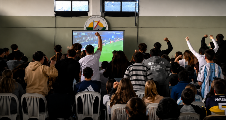 La pasión por la Selección también se vivió en las escuelas de Rivera La pasión por la Selección también se vivió en las escuelas de Rivera