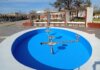 Renovaron y pintaron la fuente de la Plaza San Martín de Rivera Renovaron y pintaron la fuente de la Plaza San Martín de Rivera