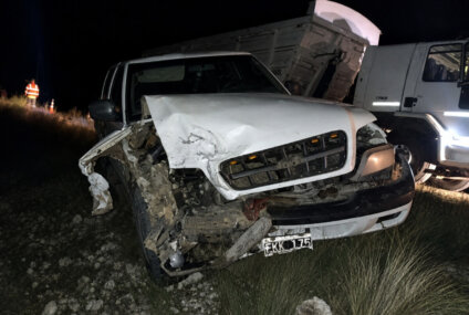 Choque de camionetas en la Ruta 33: uno de los conductores dio alcoholemia positiva Choque de camionetas en la Ruta 33: uno de los conductores dio alcoholemia positiva