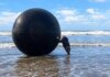 Una enorme estructura apareció en la playa de San Cayetano tras el temporal Una enorme estructura apareció en la playa de San Cayetano tras el temporal